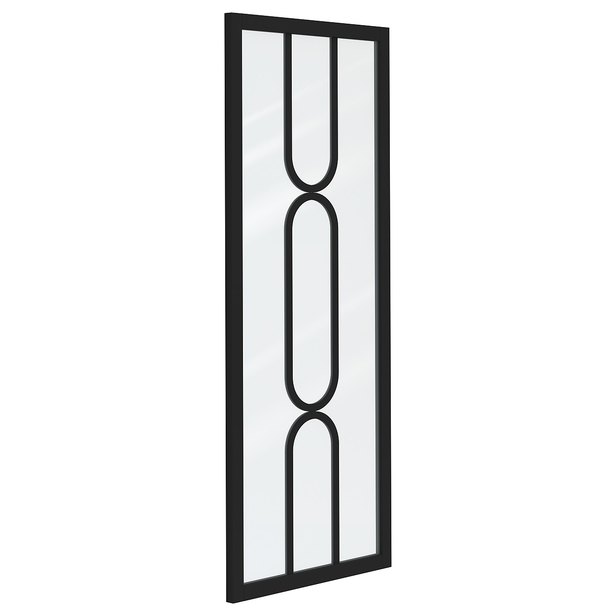 Binnendeur Skantrae SSL 14522 Blank Glas Zwart Gelakt
